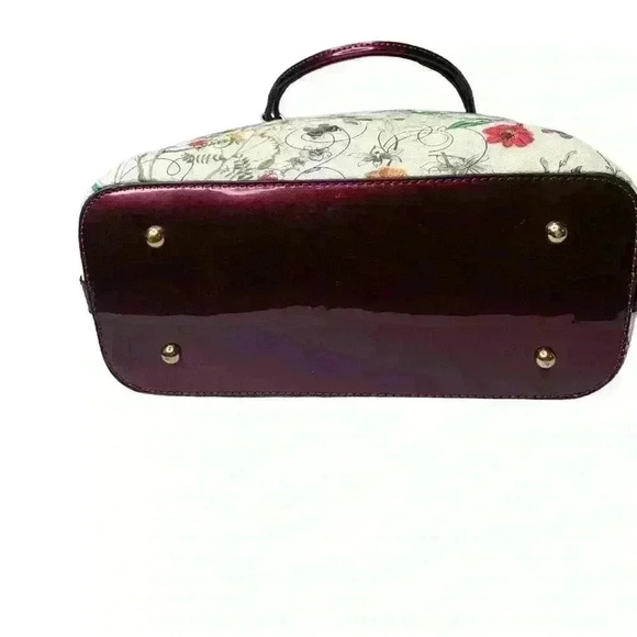 NWT Designer Inspired  Floral Handbag Matching Wallet. - Picture 7 of 13